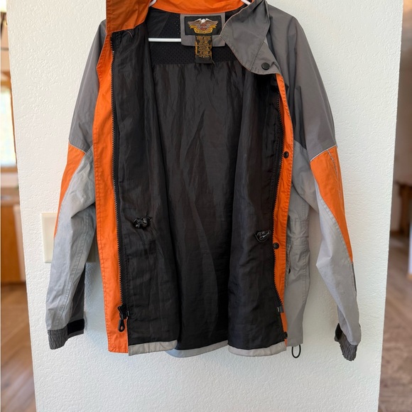 Harley-Davidson Gray and Orange Performance Raincoat - Picture 6 of 15